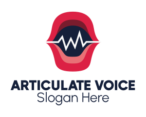 Speaking - Voice Recording Soundwave logo design
