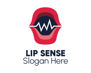 Lip - Voice Recording Soundwave logo design