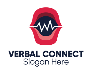 Language - Voice Recording Soundwave logo design