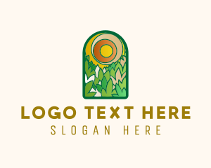 Natural - Nature Plants Arch logo design