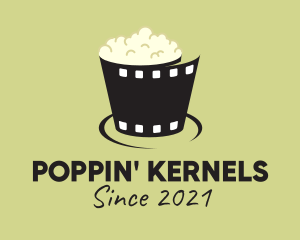Popcorn Cinema Reel  logo design