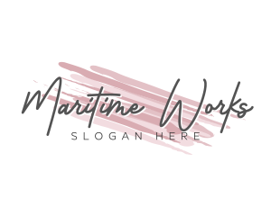 Makeup Beauty Wordmark logo design