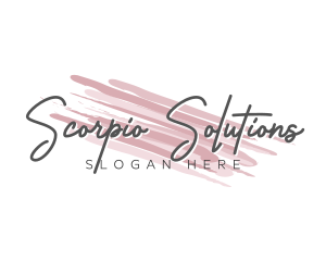 Makeup Beauty Wordmark logo design