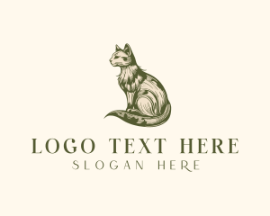 Vintage - Vintage Cat Grooming logo design