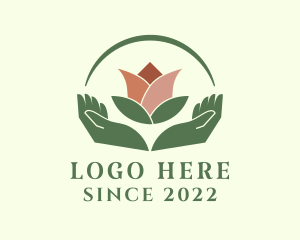 Lotus - Lotus Plant Hand Gardening logo design