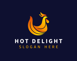 Flaming Rooster Cuisine logo design