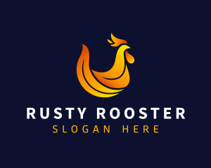 Flaming Rooster Cuisine logo design