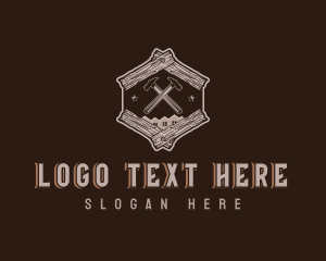 Carpentry - Hammer Carpentry Woodwork logo design