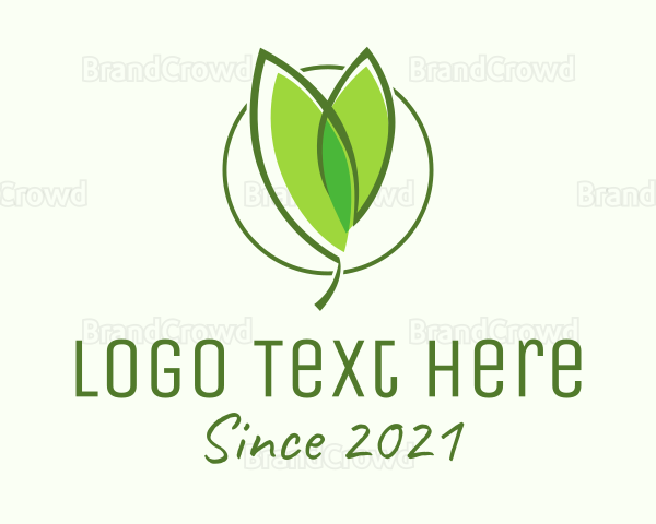 Organic Seedling Plant Logo