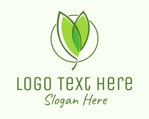 Organic Seedling Plant  Logo