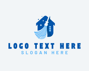 Hygiene - Broom Housekeeping Cleaning logo design