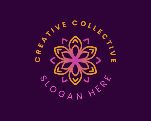 Kaleidoscope Flower Petal logo design