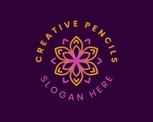 Kaleidoscope Flower Petal logo design