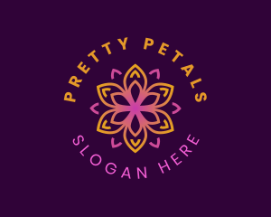 Kaleidoscope Flower Petal logo design