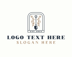 Floral - Shovel Floral Garden logo design