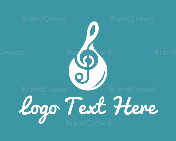 Treble Clef Droplet Logo