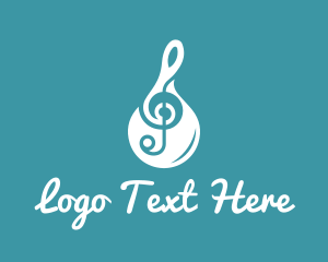 Treble Clef Droplet Logo