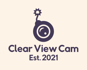 Webcam - Purple Bomb Eye logo design