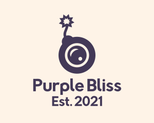 Purple Bomb Eye logo design