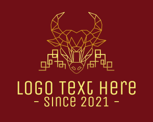 Cattle - Golden Realty Ox logo design