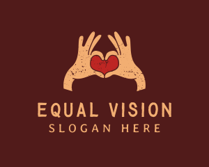 Equality - Love Hands Equality logo design