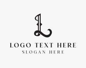 Black And White - Elegant Luxury Business Letter L logo design