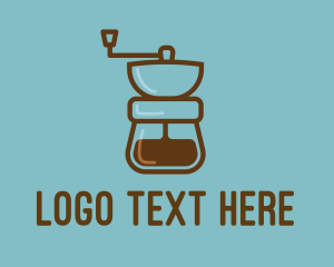 Cafeteria - Coffee Maker Line Art logo design