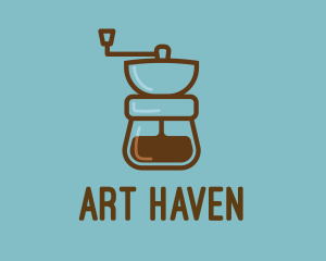 Coffee Maker Line Art logo design