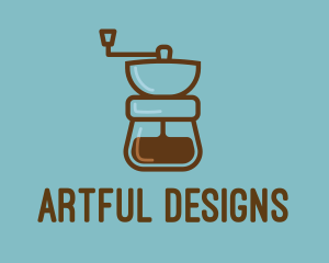 Coffee Maker Line Art logo design