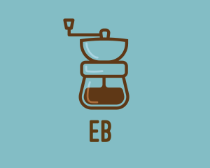 Coffee Shop - Coffee Maker Line Art logo design