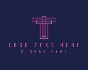 Biblical - Gradient Religion Cross logo design