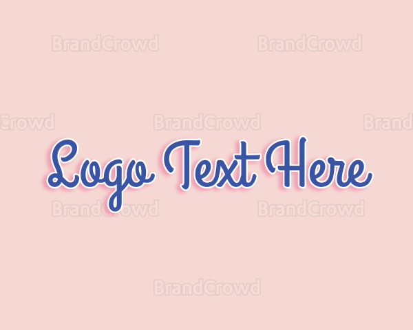 Cute Pastel Script Logo