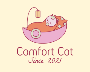 Cot - Baby Nursery Cradle logo design