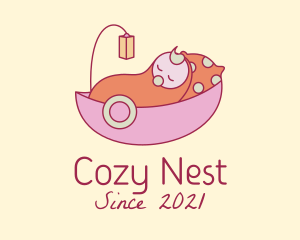 Crib - Baby Nursery Cradle logo design