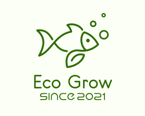 Aquaponics - Organic Fish Farm logo design