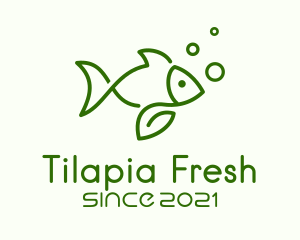 Tilapia - Organic Fish Farm logo design