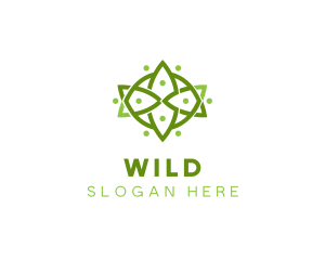 Floral Wellness Decor logo design
