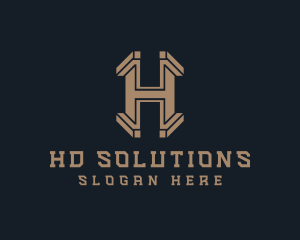 Architect Construction Letter H logo design