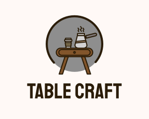 Table - Table Coffee Pot logo design