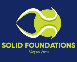 Sports Therapy - Green Tennis Ball logo design