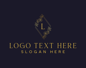 High End - Beauty Spa Floral Wreath logo design