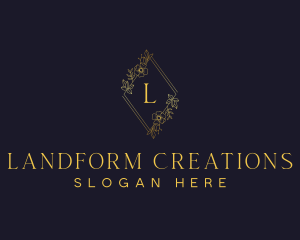 Beauty Spa Floral Wreath logo design