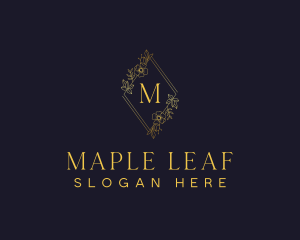 Beauty Spa Floral Wreath logo design