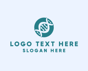 Green - Modern DNA String logo design