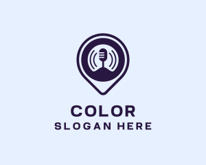Podcast - Location Music Podcast Mic logo design