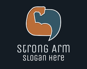 Arm - Arm Flex Chat Bubble logo design