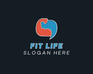 Fitness Coach Chat logo design