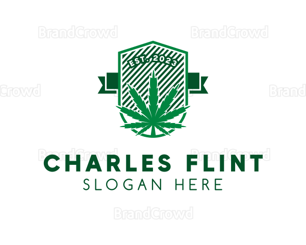 Marijuana Dispensary Shield Logo