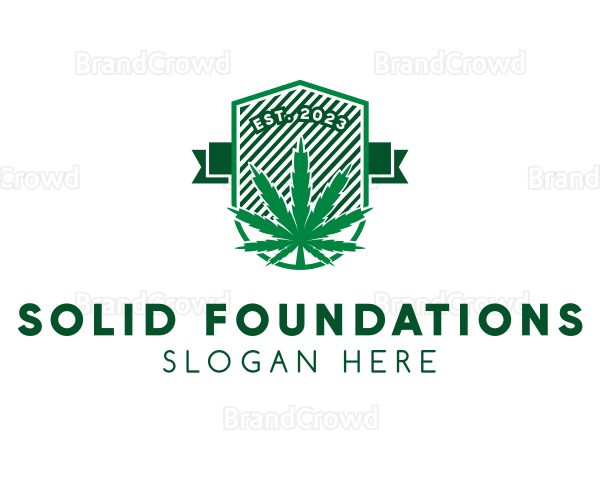 Marijuana Dispensary Shield Logo