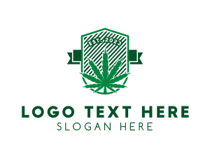 Cannabis - Marijuana Dispensary Shield logo design